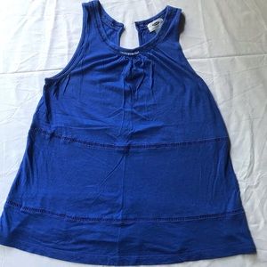 Women’s Dark Blue Textured Tank Top